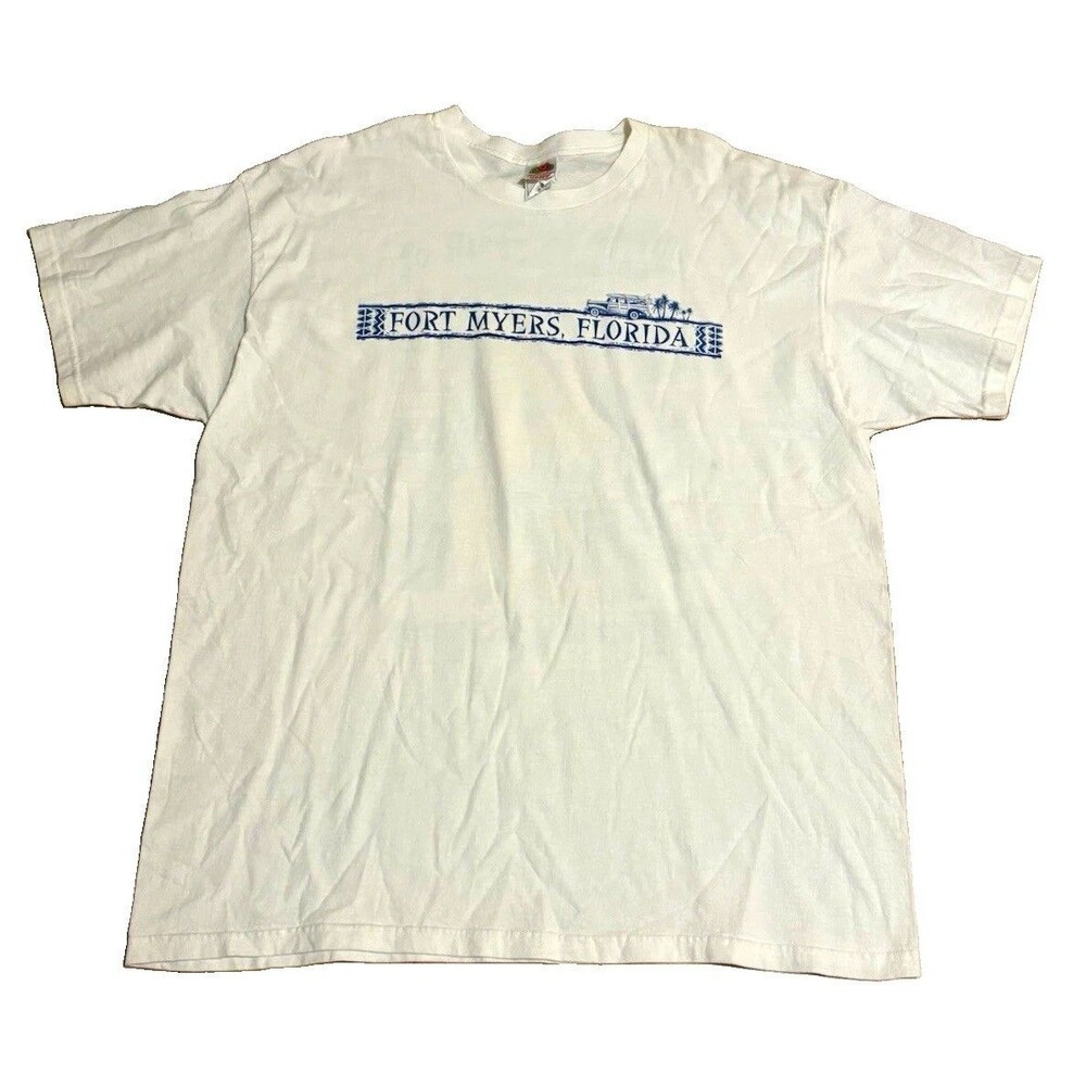 Fruit of the Loom Heavyweight Fort Myers Florida Double-Sided Graphic Tee 2XL